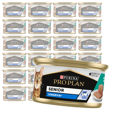 Purina Pro Plan Senior Longevis 24x85g Mokra Karma Dla Starszych Kotów Mus Z Tuńczykiem