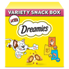 DREAMIES Variety Snack Box – karma uzupełniająca dla kotów (z kurczakiem, z serem i o smaku łososia) - 720g - 12x60