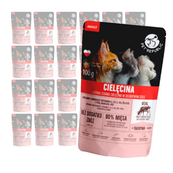 Mokra Karma Dla Kota PetRepublic Fileciki Z Cielęciną Saszetka 24x100g