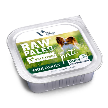 Raw Paleo Duck Pate Mini Adult 24x150g Monoproteinowa Mokra Karma Pasztet Dla Dorosłych Psów Małych Ras Z Kaczką