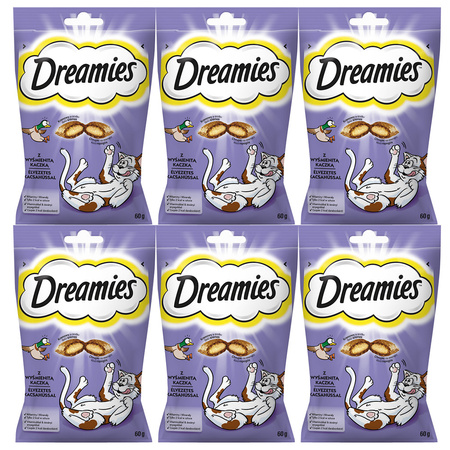 Dreamies z Wyśmienitą Kaczką 6x60g (360g) Przysmaki dla kota
