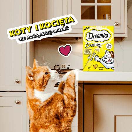 Dreamies Creamy 11x40g Kremowy Przysmak Dla Kotów Z Serem