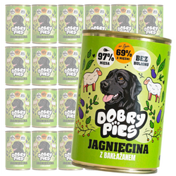Dobry Pies 24x400g Mokra Karma Dla Dorosłych Psów Wszystkich Ras Z Jagnięciną I Bakłażanem