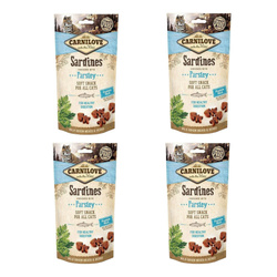 Carnilove Cat Semi Moist Snack Sardine Enriched with Parsley 4x50g Miękki Przysmak Dla Kota Sardynki I Pietruszka