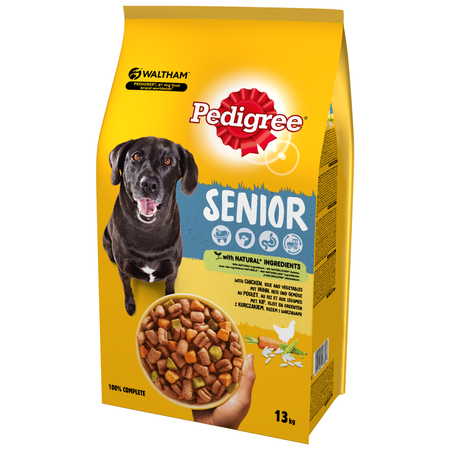 Pedigree Senior Kurczak, Ryż Warzywa Sucha Karma Pełnoporcjowa Dla Starszych Psów 13kg