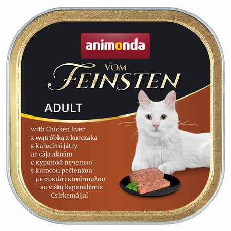 Animonda Vom Feinsten Adult 32x100g Mokra Karma dla Kota z Wątróbką Kurczaka