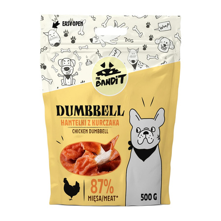 Mr Bandit DUMBBELL Hantelki z kurczaka 500g - naturalny przysmak dla psa