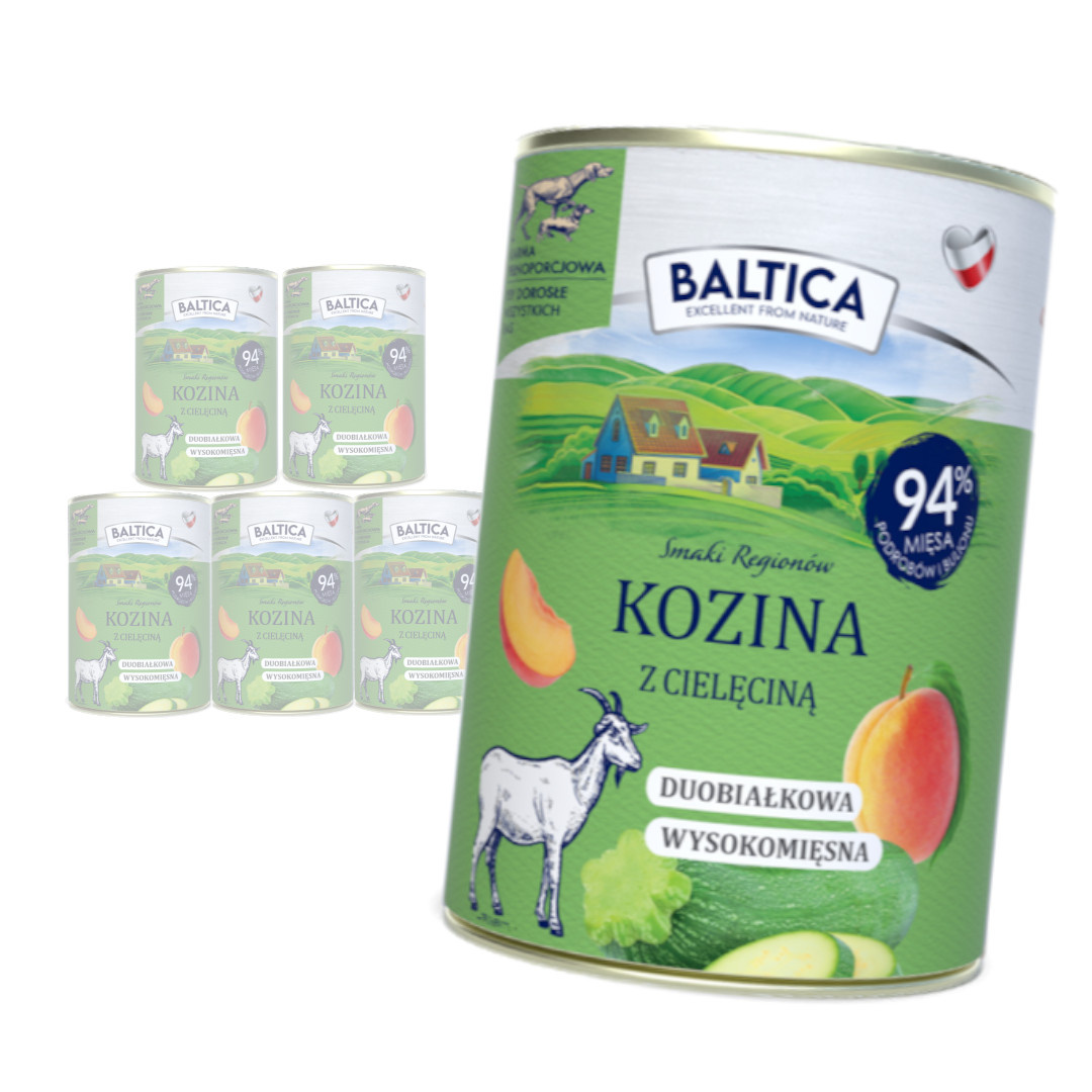 Baltica Duooprotein Kozina z Cielęcina Mokra Karma Dla Psa