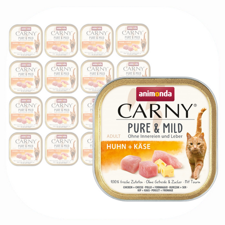Animonda Carny Pure & Mild 16x100g Mokra Karma Dla Kota Z Kurczakiem I Serem