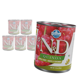 Farmina N&D Dog Quinoa Skin & Coat Duck 6x285g Mokra Karma Z Kaczką I Kokosem Dla Psów Z Wrażliwą Skórą I Alergiami