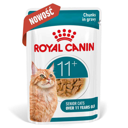 Royal Canin Ageing 11+ Karma Mokra 24x85g Kawałki w Sosie Dla Kotów Dojrzałych Po 11 Roku Życia
