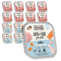 MAC's Kitten Tacka 16x100g Bezzbożowa Mokra Karma Dla Kociąt Mix 2 Smaków