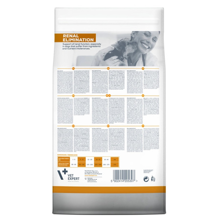 Vet Expert Renal Elimination 8kg Sucha Karma Weterynaryjna Dla Psów z Niewydolnością Nerek Królik z Kaczką