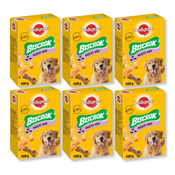 Pedigree Biscrok Multi Mix 6 x 500g Przysmak Dla Psa Chrupiące Ciasteczka