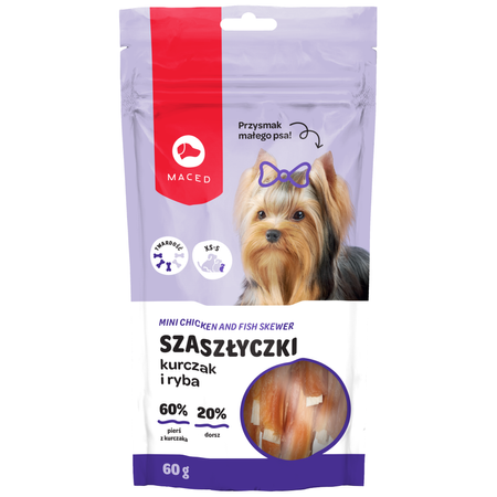 MACED Paluszki rybne z kurczakiem 60G - Przysmak dla psów małych ras