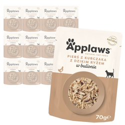 Applaws Cat Mokra Karma Dla Kota 12x70g Kurczak Z Dzikim Ryżem W Bulionie