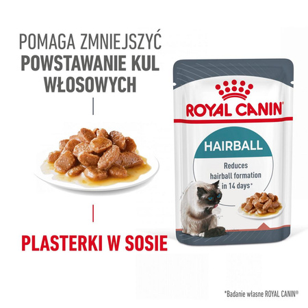 Royal Canin Hairball Care 6x85g Mokra Karma Dla Kotów Dorosłych w Sosie Eliminacja Kul Włosowych