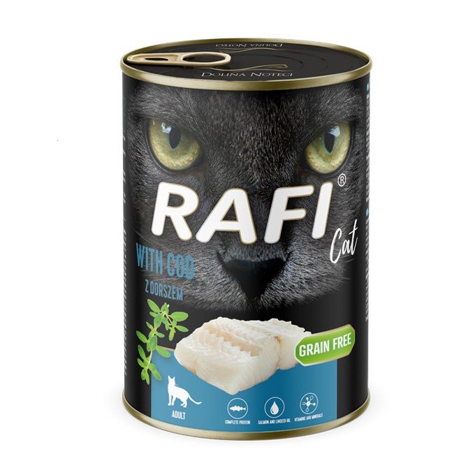 Rafi Cat Adult 400g Bezzbożowa Mokra Karma Dla Kota Z Dorszem