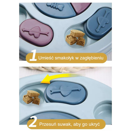 Gra Edukacyjna Interaktywna Dla Psa Spowalniająca Jedzenie Kolor Beżowy Z Uszami