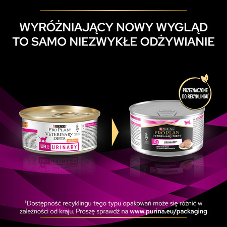 Purina Pro Plan Veterinary Diets UR Urinary Mokra Karma Dla Kota Mus 6x195g Przeciw Kamieniom Struwitowym