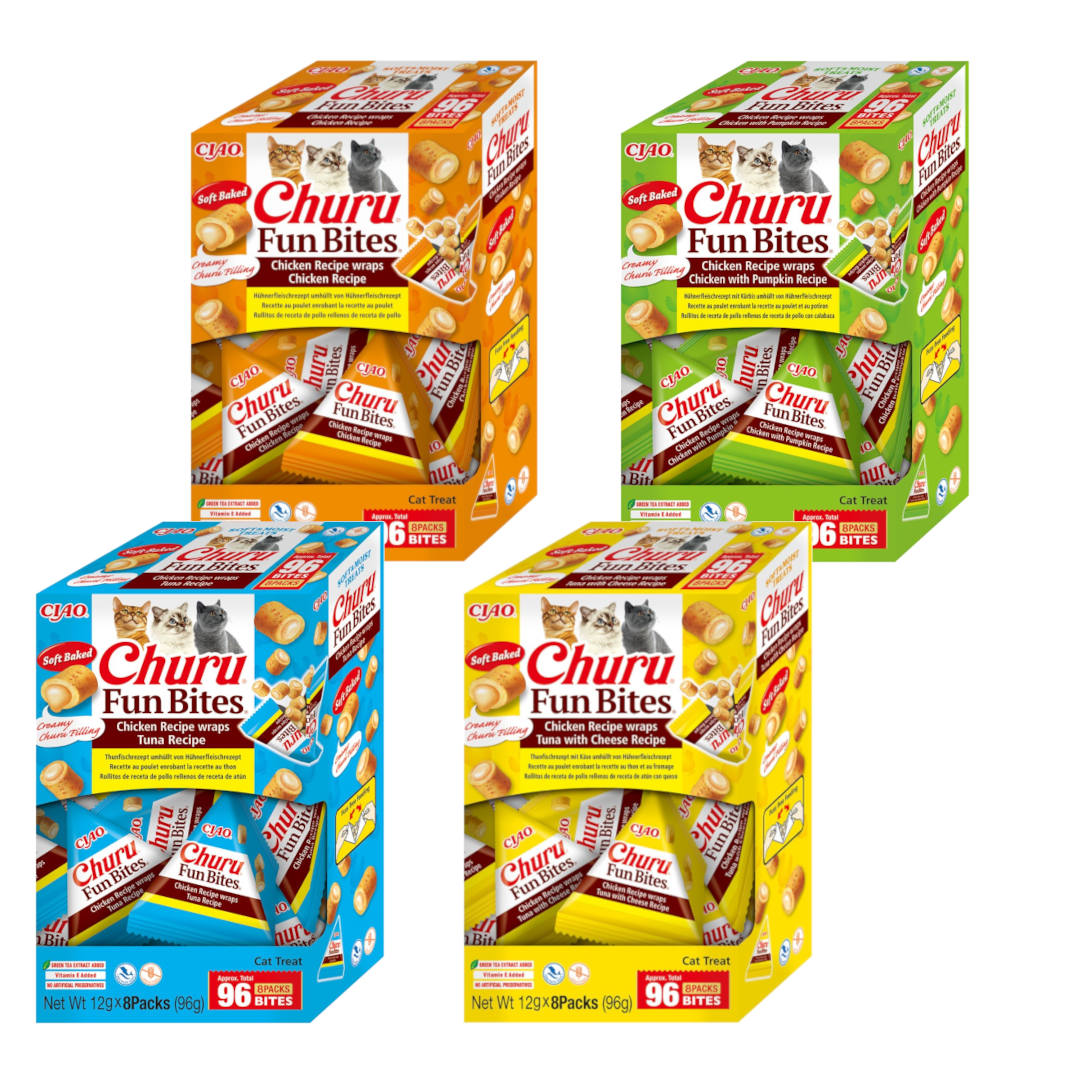 Inaba Cat Churu Fun Bites Chicken Przysmak Dla Kota Poduszki Z Kremowym Nadzieniem Mix 4 Smaków