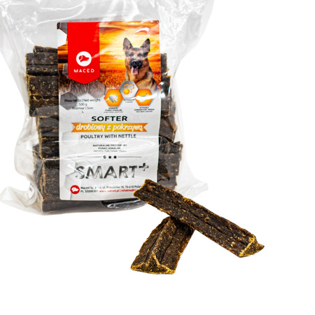 MACED NATURAL DENTAL MEAT SOFT DROBIOWY Z POKRZYWĄ M 500G, dentystyczny gryzak dla psa