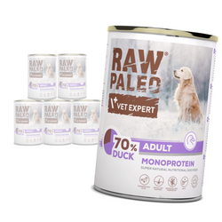 Raw Paleo Adult Monoprotein 6x400g Mokra Karma Dla Psa z Kaczką
