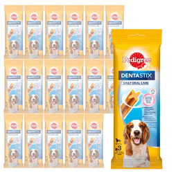 Pedigree Denta Stix Przysmak Dentystyczny Dla Psów Średnich Ras Zestaw 18x77g