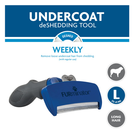 Furminator L Dla Dużych Psów Długowłosych - Szczotka do Sierści