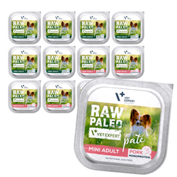 Raw Paleo Pate Mini Adult 12x150g Monoproteinowa Mokra Karma Pasztet Dla Dorosłych Psów Małych Ras Z  Wieprzowiną I Kaczką