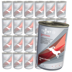 Trovet Renal & Oxalate RID 24x400g Dietetyczna Mokra Karma Dla Dorosłych Psów Z Niewydolnością Nerek Kamicą Szczawianową I Cystynową