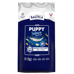 Baltica Excellent Puppy M/L 9kg Hipoalergiczna Sucha Karma z Łososiem Dla Szczeniąt Średnich i Dużych Ras