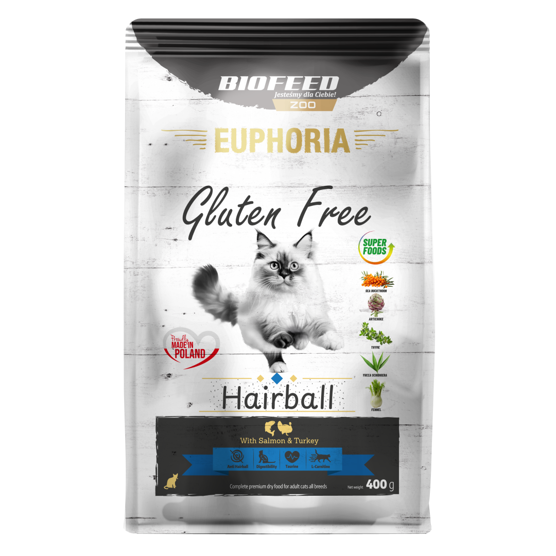 Biofeed Euphoria Gluten Free Hairball Sucha Karma Dla Kotar