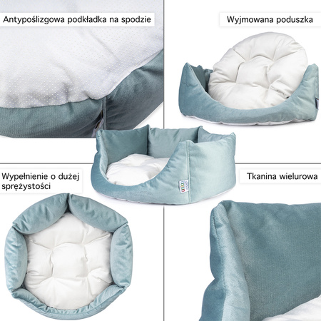 Legowisko Dla Psa Kota PET DREAMS 45x45x17cm Zielone