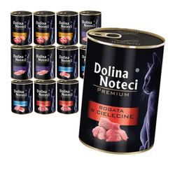 Dolina Noteci Premium Mokra Karma Dla Kota Mix Smaków 12x400g Jagnięcina Cielęcina Kaczka Królik