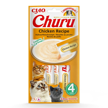 Inaba Cat Churu Mix Smaków 40x14g Kremowy Przysmak Dla Kota Pasta Kurczak Tuńczyk Łosoś Krab Wołowina