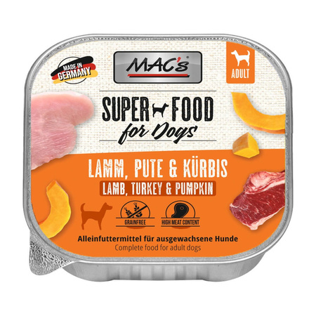 MAC's Dog Bezzbożowa Mokra Karma Dla Psa Tacka 10x150g Mix Smaków