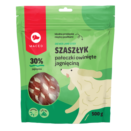 Przysmak dla psa MACED PAŁECZKA WOŁOWA Z JAGNIĘCINĄ 500G