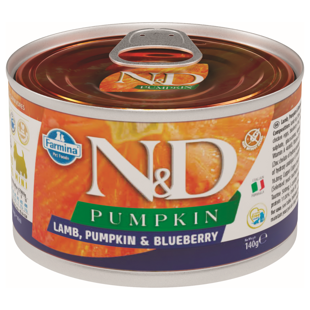 Farmina N&D Dog Lamb Pumpkin Blueberry 140g Karma dla Psa z Jagnięciną Dynią Borówką