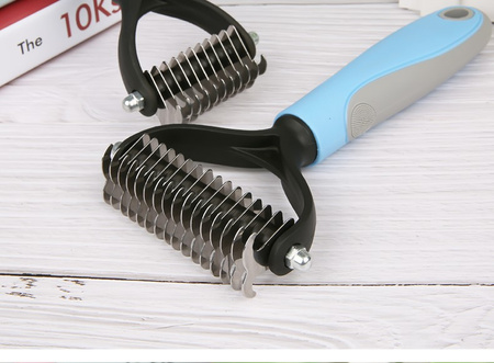 Trymer zgrzebło do kołtunów 7cm do usuwania martwego włosa psa i kota