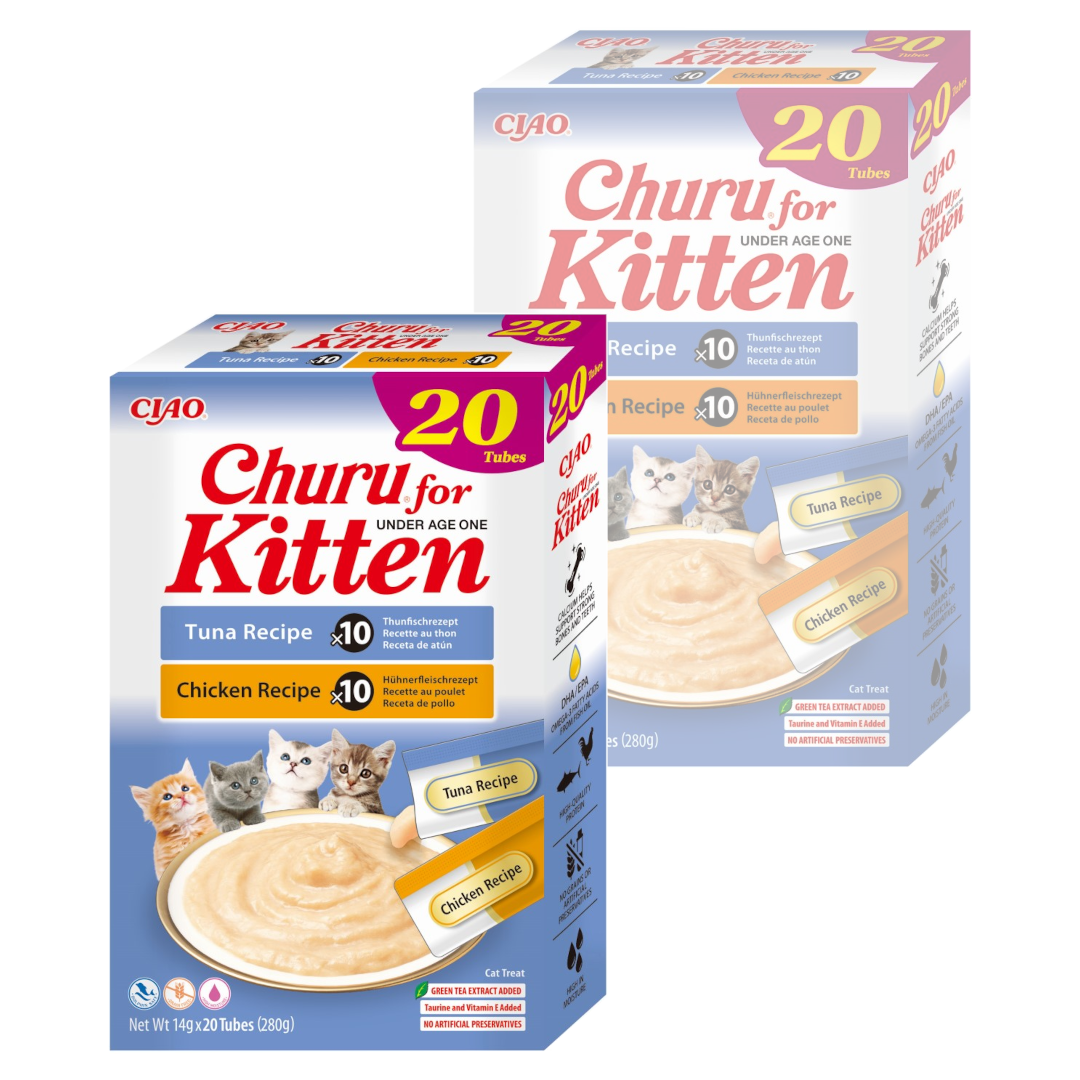 Inaba Cat Churu Kitten Kremowy Przysmak Dla Kociąt Pasta Mix Kurczak I Tuńczyk