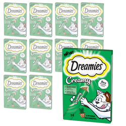 Zestaw Dreamies Creamy 11x40g Kremowy Przysmak Dla Kotów Z Kocimiętką