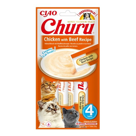Inaba Cat Churu Mix Smaków 80x14g Kremowy Przysmak Dla Kota Pasta Kurczak Tuńczyk Łosoś Krab Wołowina