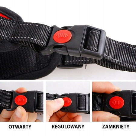 MOCNE SZELKI DLA PSA PSÓW r. L 63-77cm CZARNE