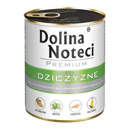 Dolina Noteci PREMIUM bogata w dziczyznę puszka 800 g Mokra karma dla psa