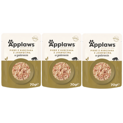 Applaws Cat Mokra Karma Dla Kota 3x70g Pierś z Kurczaka z Jagnięciną w Galaretce