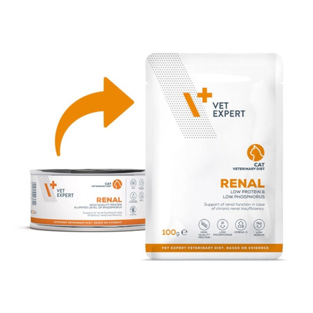 VetExpert Veterinary Diet Renal Cat 6x100g Mokra Weterynaryjna Karma Dla Kotów Z Niewydolnością Nerek