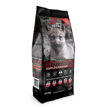 Alpha Spirit PUPPIES 1,5kg - Pełnoporcjowa karma sucha miękka dla szczeniąt