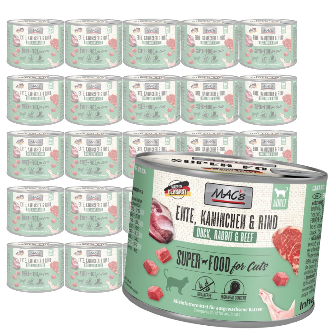 MAC's Bezzbożowa Mokra Karma Dla Kota Kaczka Królik Wołowina