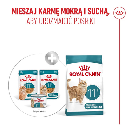 Royal Canin Ageing 11+ Mix Karma Mokra 6x85g Kawałki w Sosie i Galaretce Dla Kotów Dojrzałych Po 11 Roku Życia